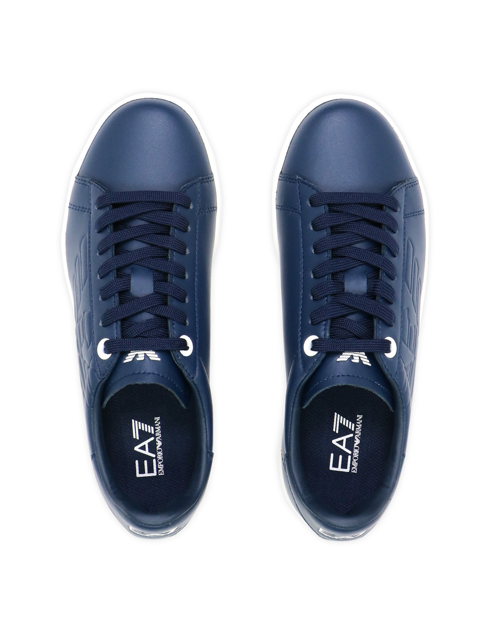 Ea7 Logo Lace Up Casual Sports Shoes In Blue