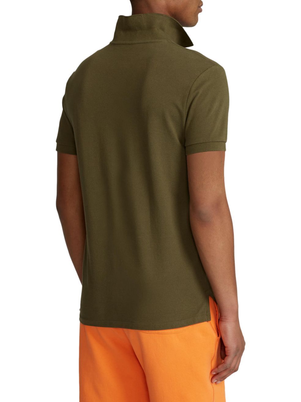 Polo Ralph Lauren Green Slim Cotton Logo Embroidery Polo Shirt In Green