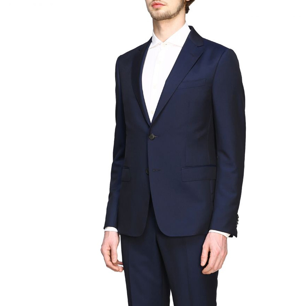 Shop Zegna Long Sleeved Suit Jacket In Black