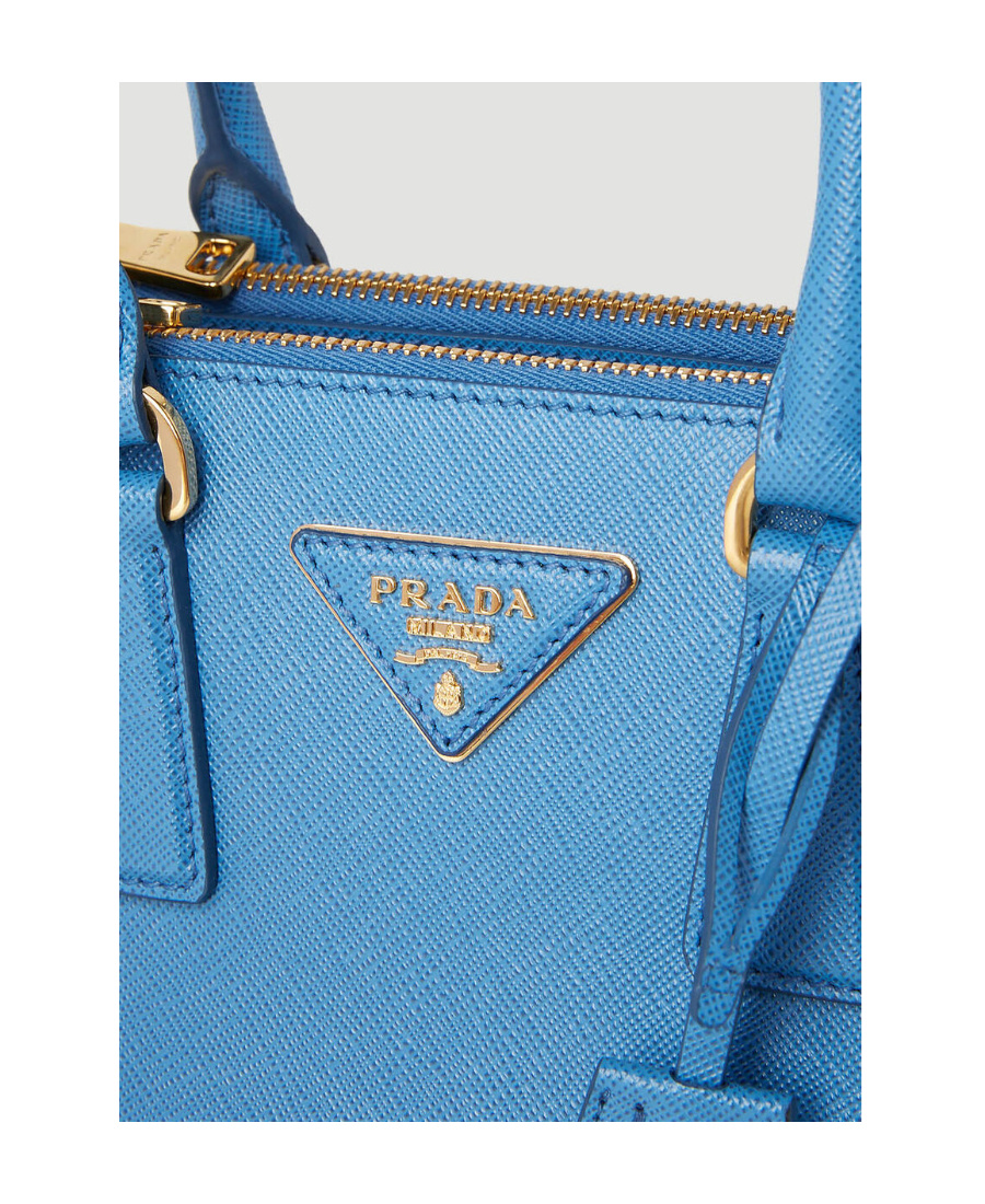 Prada Logo Shoulder Bag In Blue