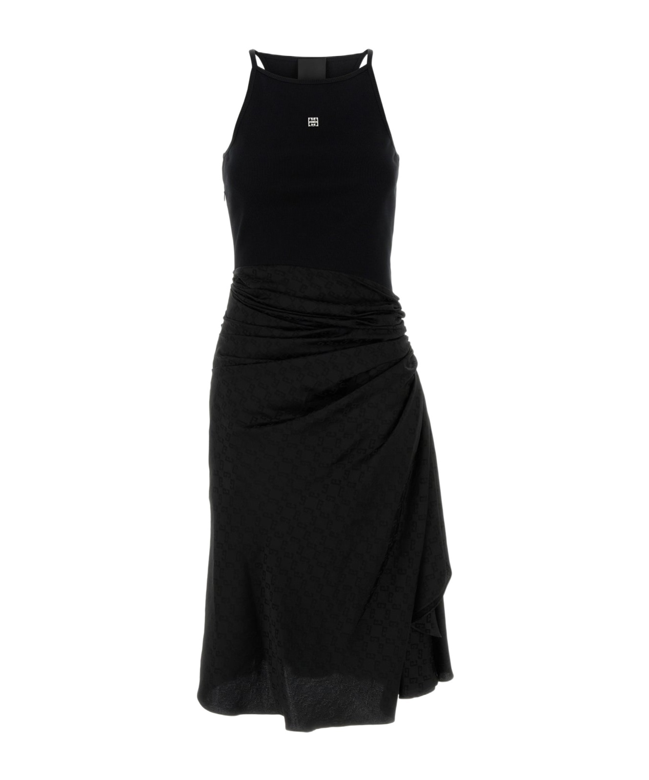 Givenchy Black Stretch Cotton Dress In Black