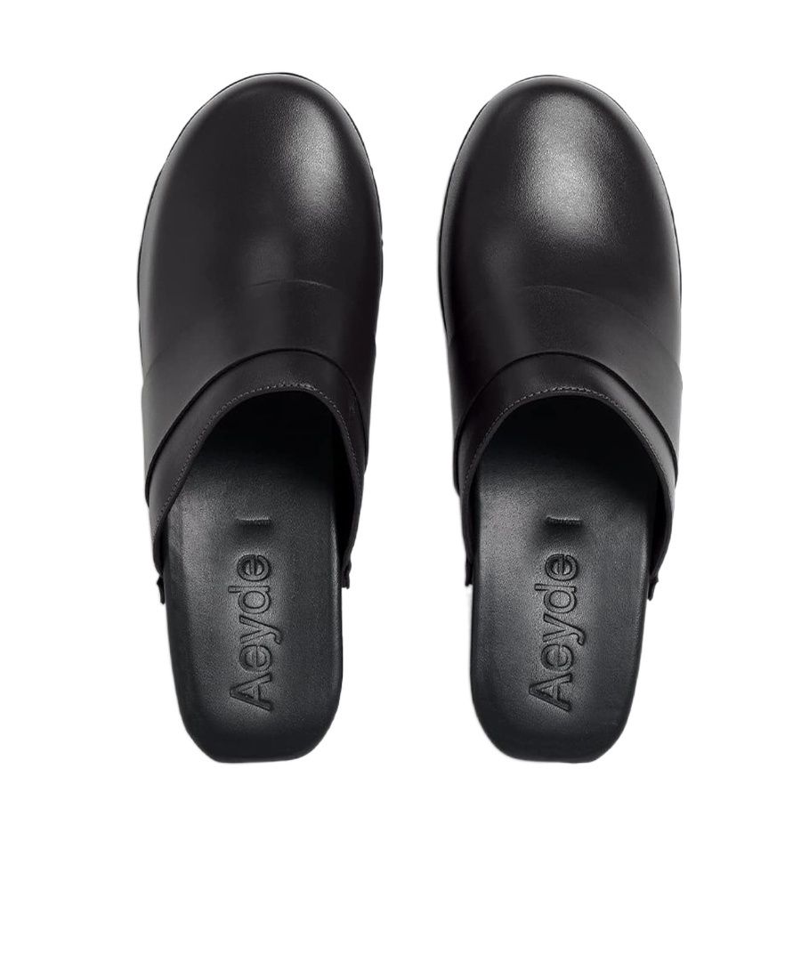 Aeyde Bibi Studded Leather Clog Mules In Black