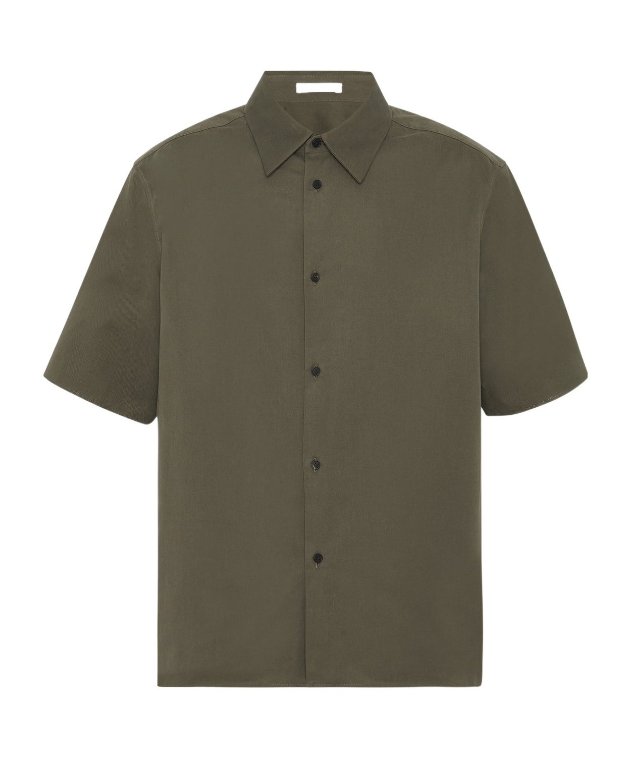 The Row Patrick Cotton Cashmere Shirt In Green