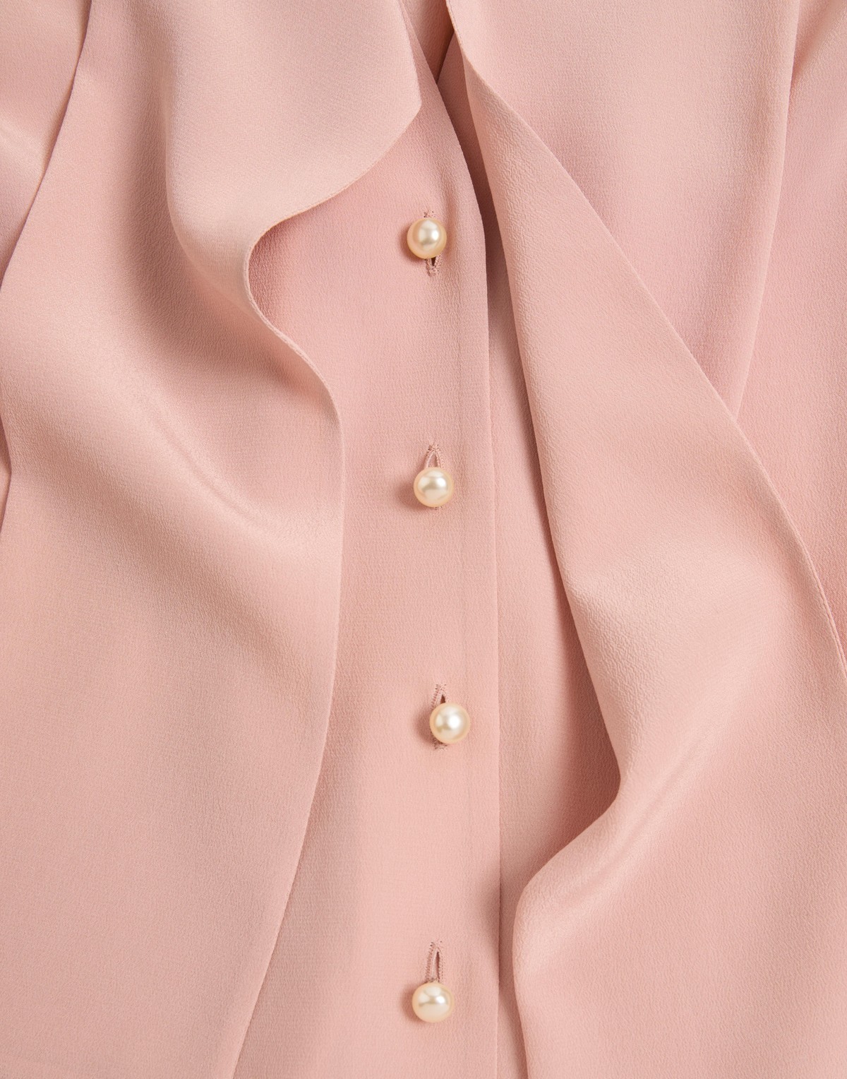 Valentino Crepe De Chine Shirt In Pink