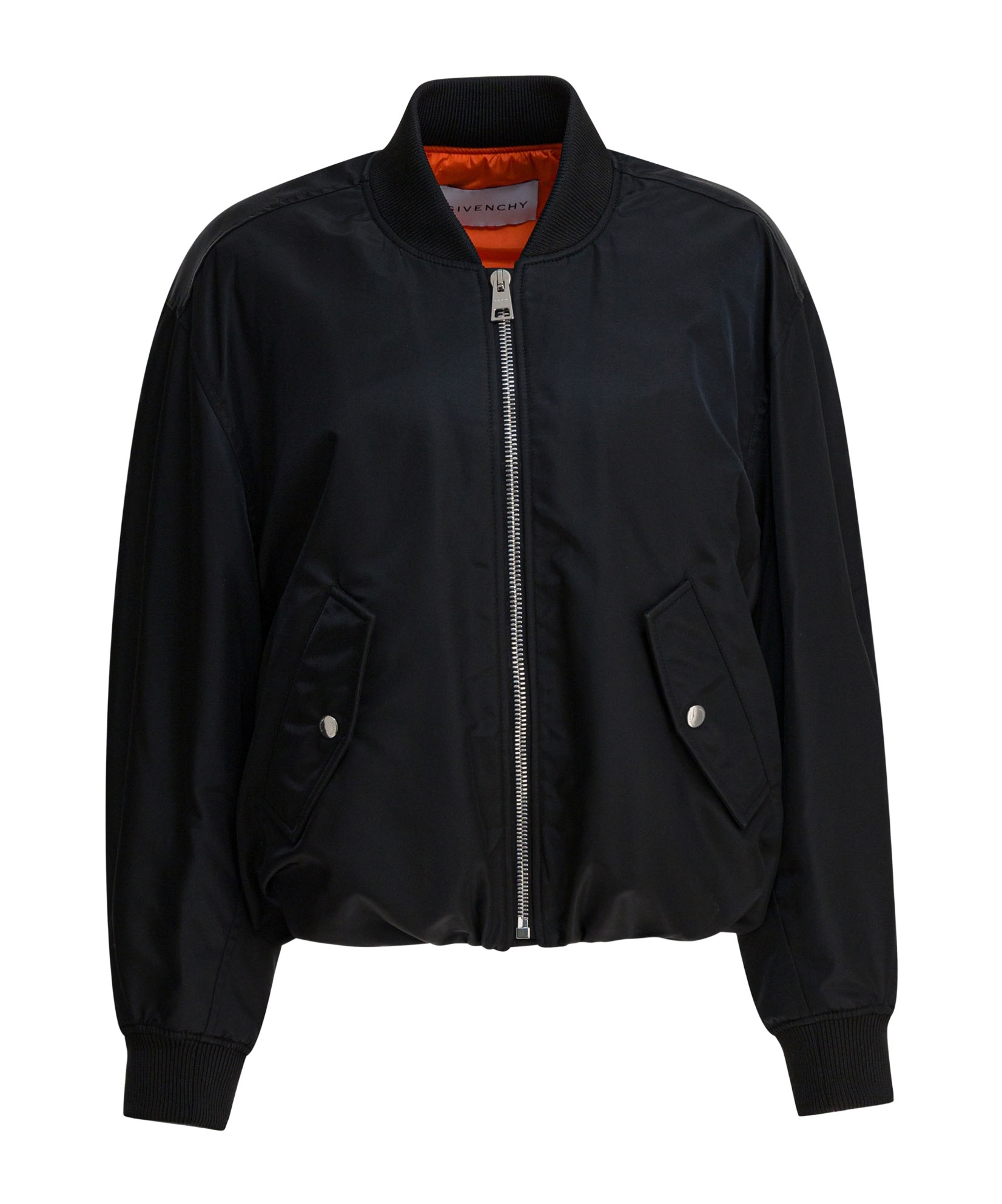 Givenchy Cropped Bomber Jacket In Black