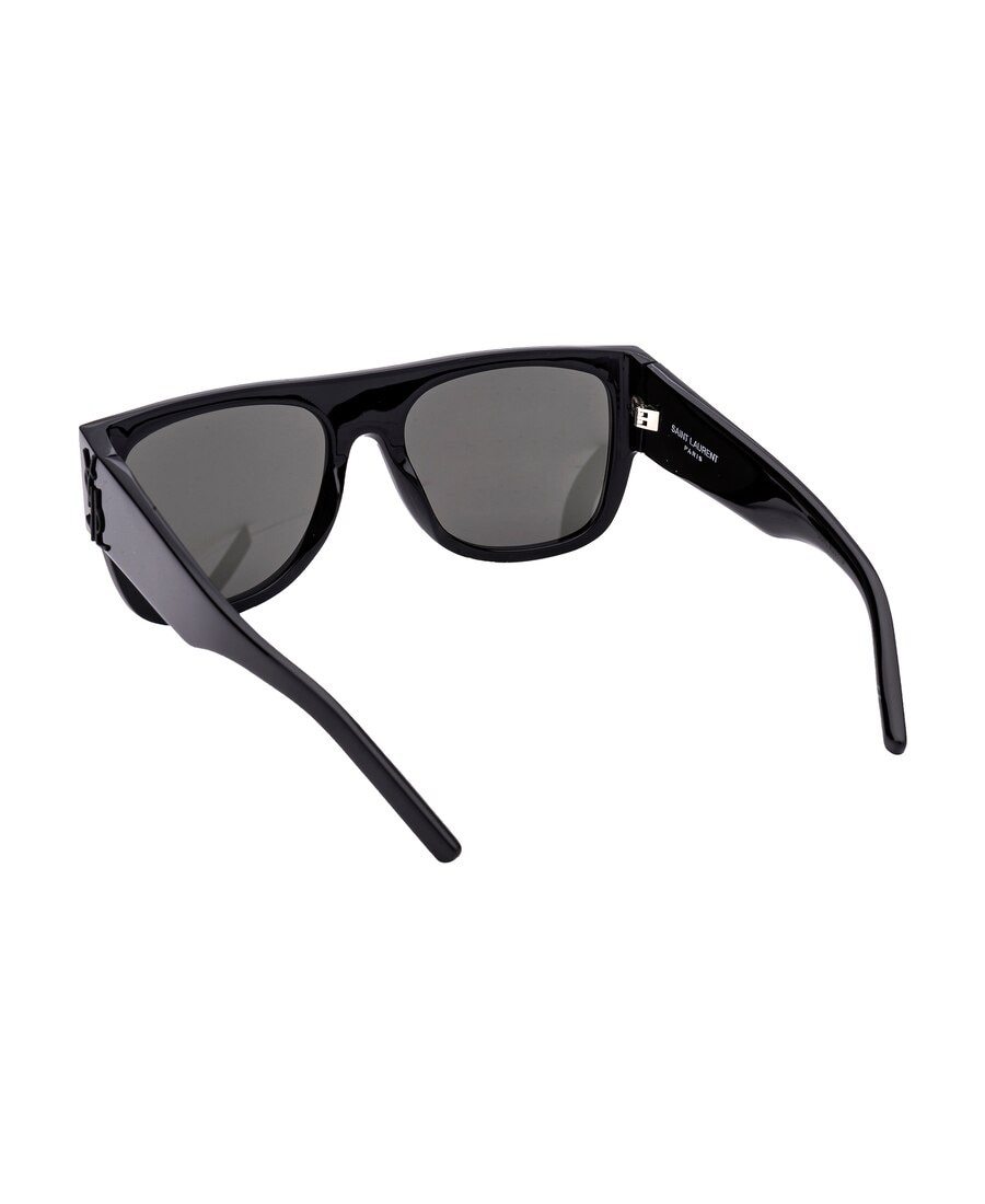 Saint Laurent Logo Sunglasses In Gray