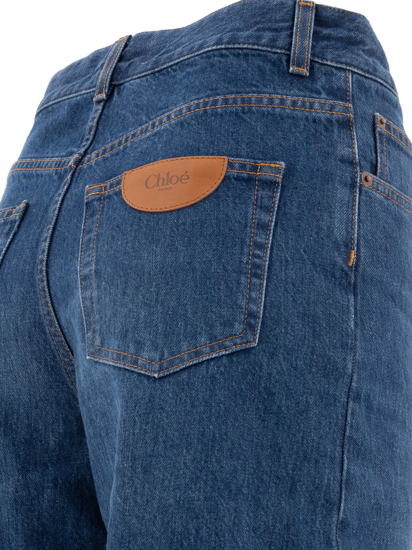 Chloé Belt-loop Jeans In Blue