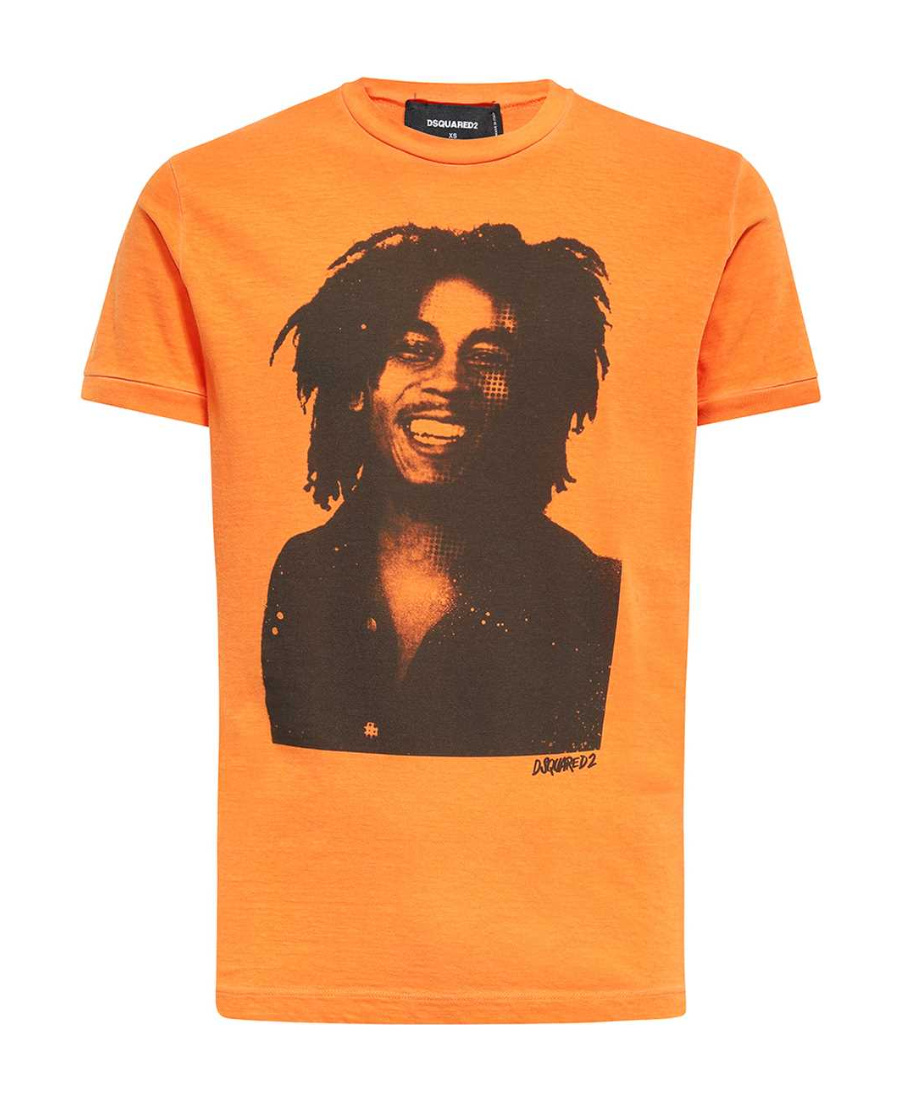 Dsquared2 T-shirt Mit Bob-marley-zitat In Brown