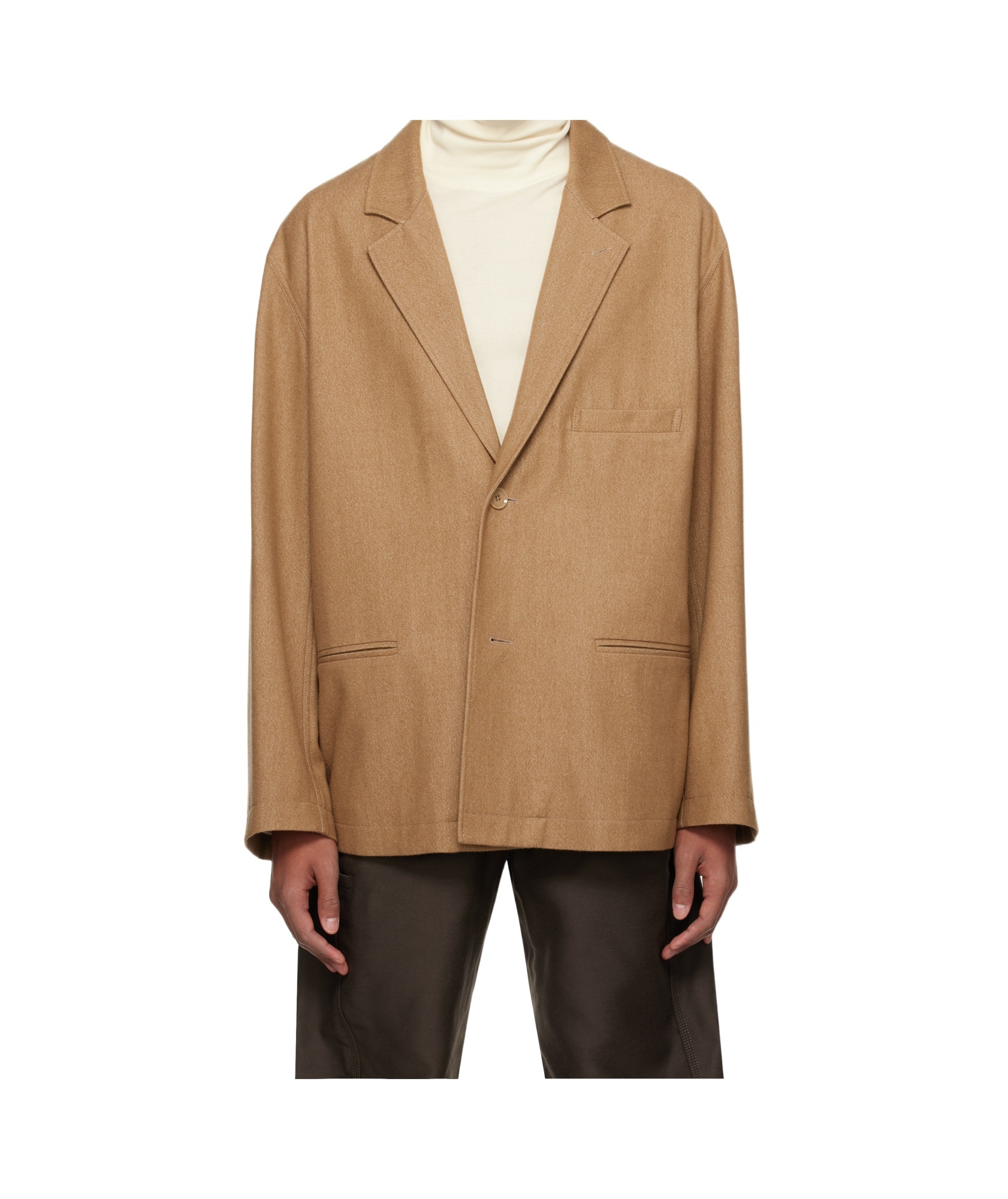 Lemaire Long-sleeved Suit Coat In Multicolor