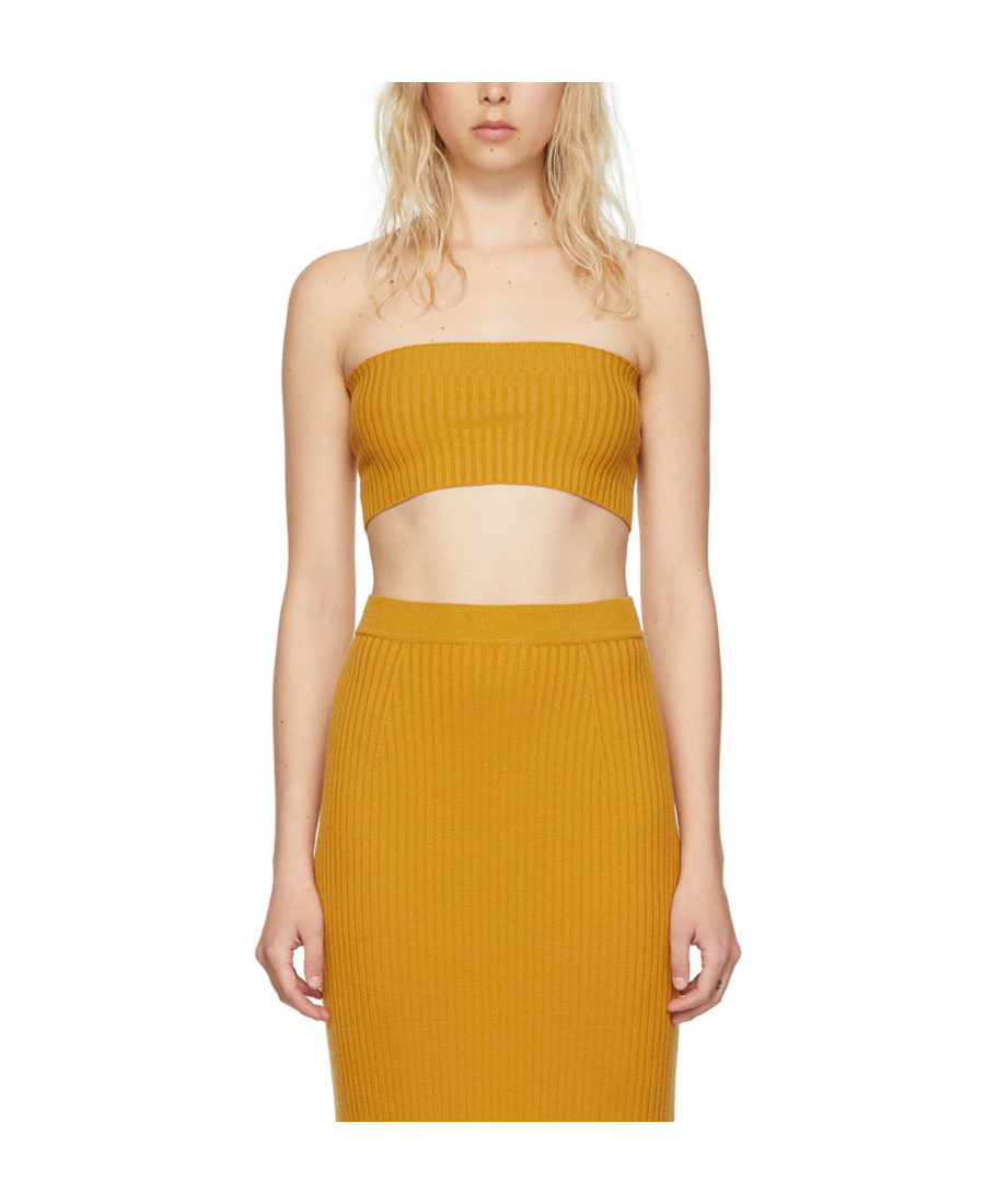 Chloé Yellow Wool Camisole In Nude