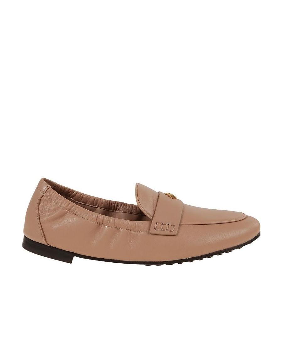 Tory Burch Blush-pink Loafers In Brown