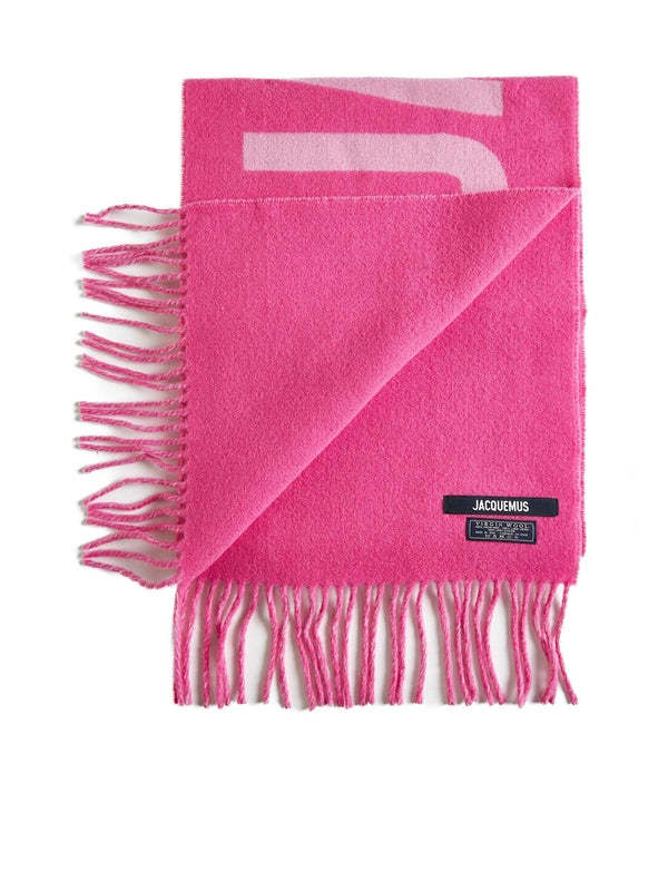 Jacquemus Fringed Scarf In Pink