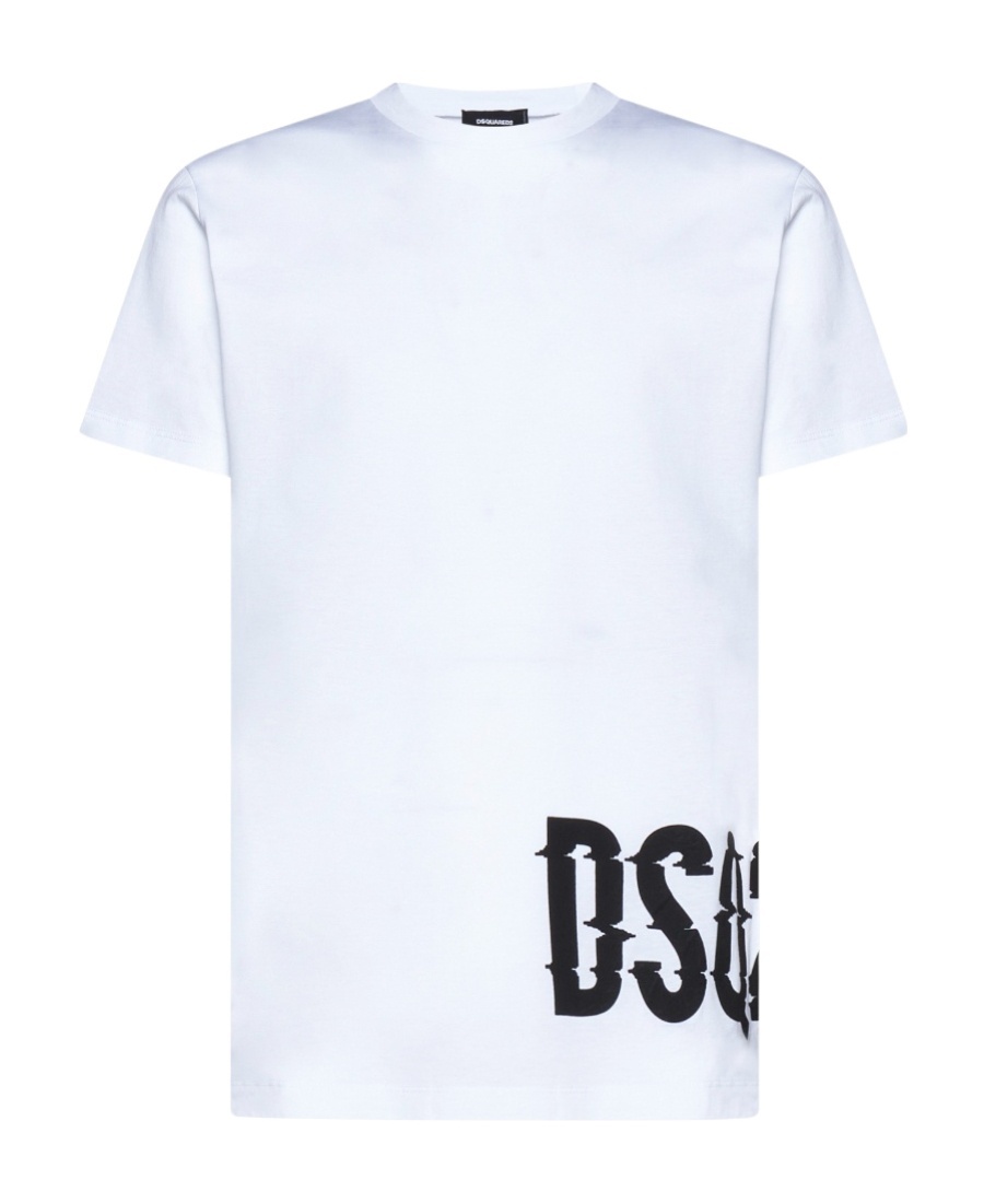 Dsquared2 Slouch T-shirt With Contrasting Logo Print In White