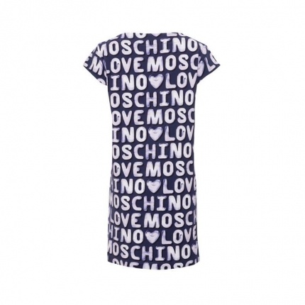 Moschino A Printed Dress In White