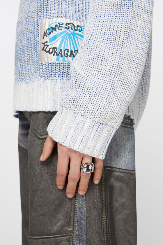 Acne Studios Logo Engraving Ring In White