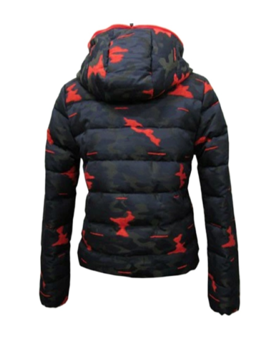 Hydrogen Hooded Camouflage Down Jacket In Black
