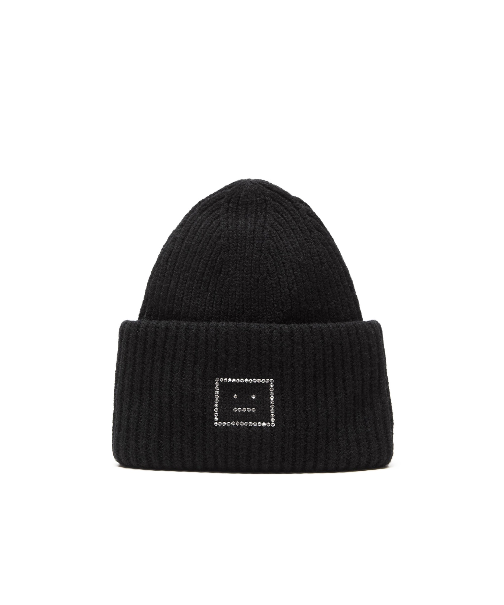 Shop Acne Studios Rhinestone Embellished Beanie In Black