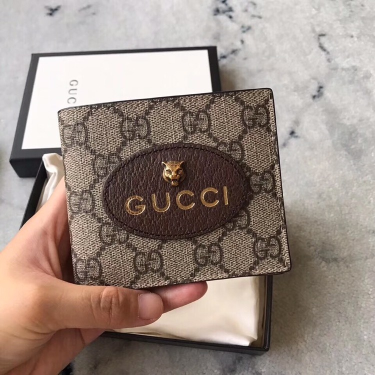 Gucci Neo Vintage Gg Supreme Wallet In Brown