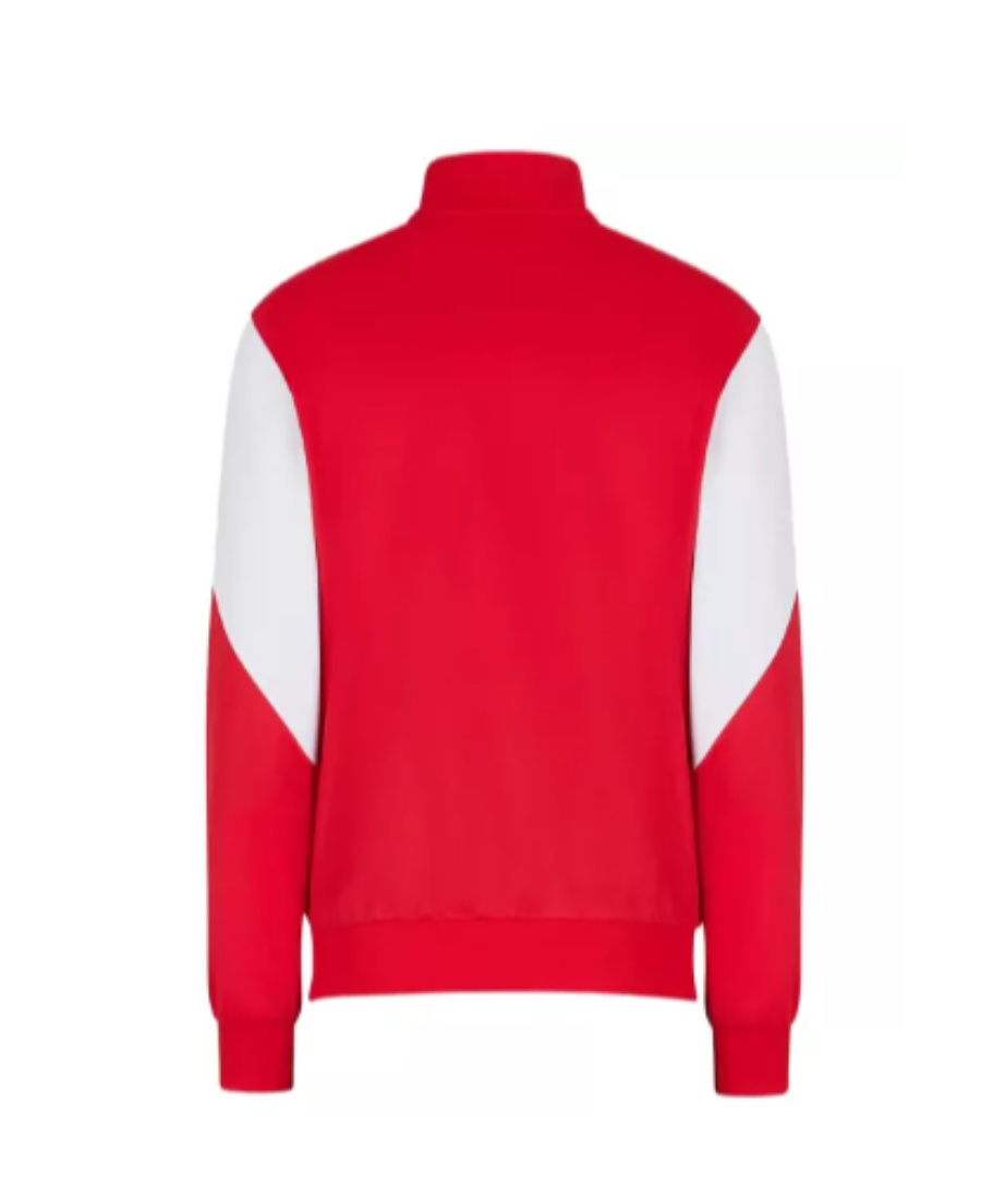 Ea7 Zipper Casual Jacket In Red