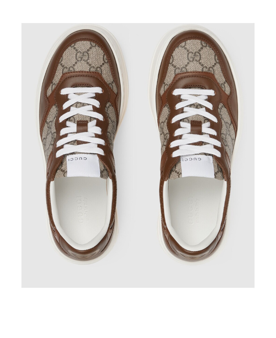 Gucci Gg Panelled Low-top Sneakers In White
