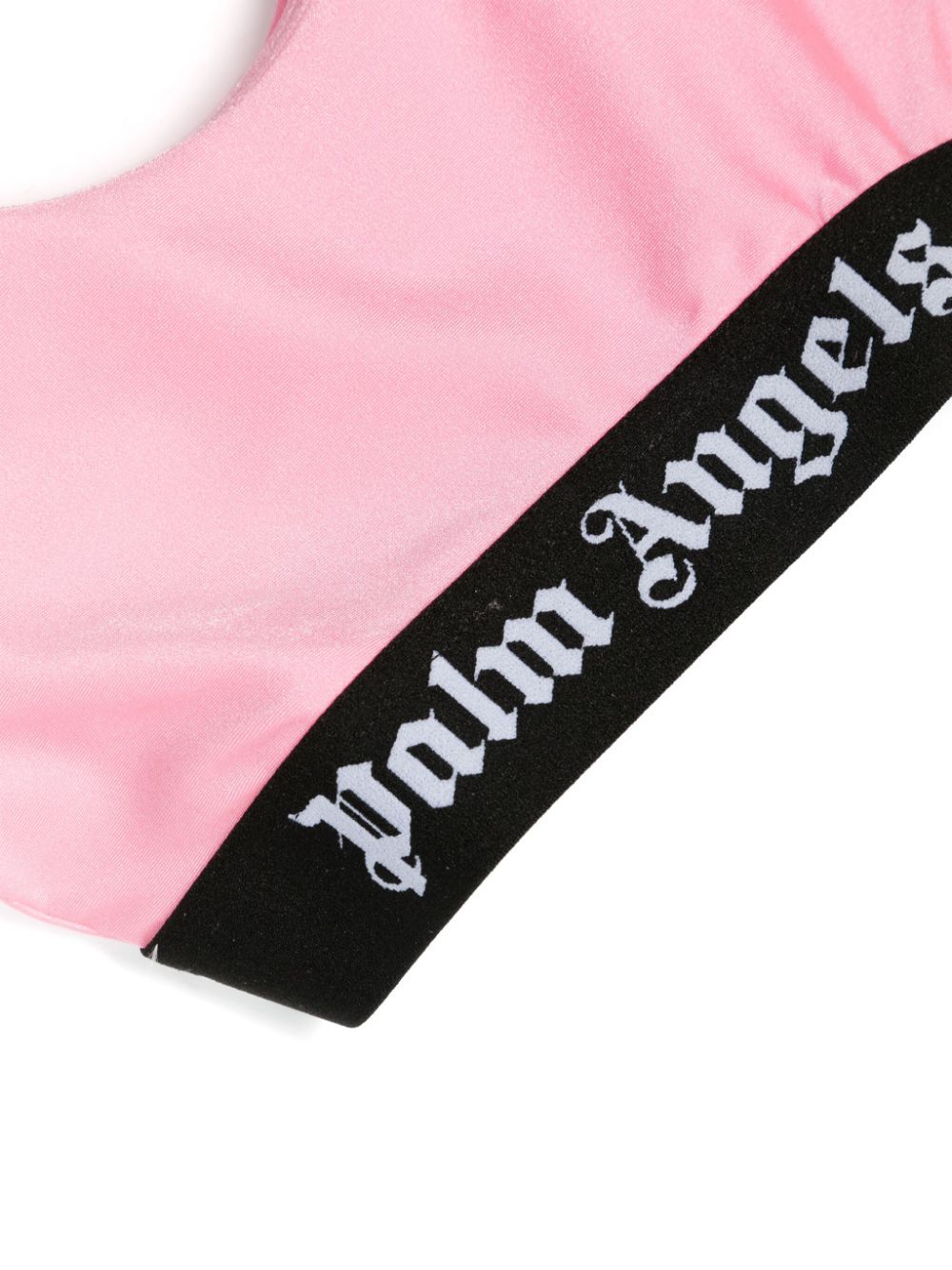Palm Angels Logo-waistband Satin Bikini In Pink