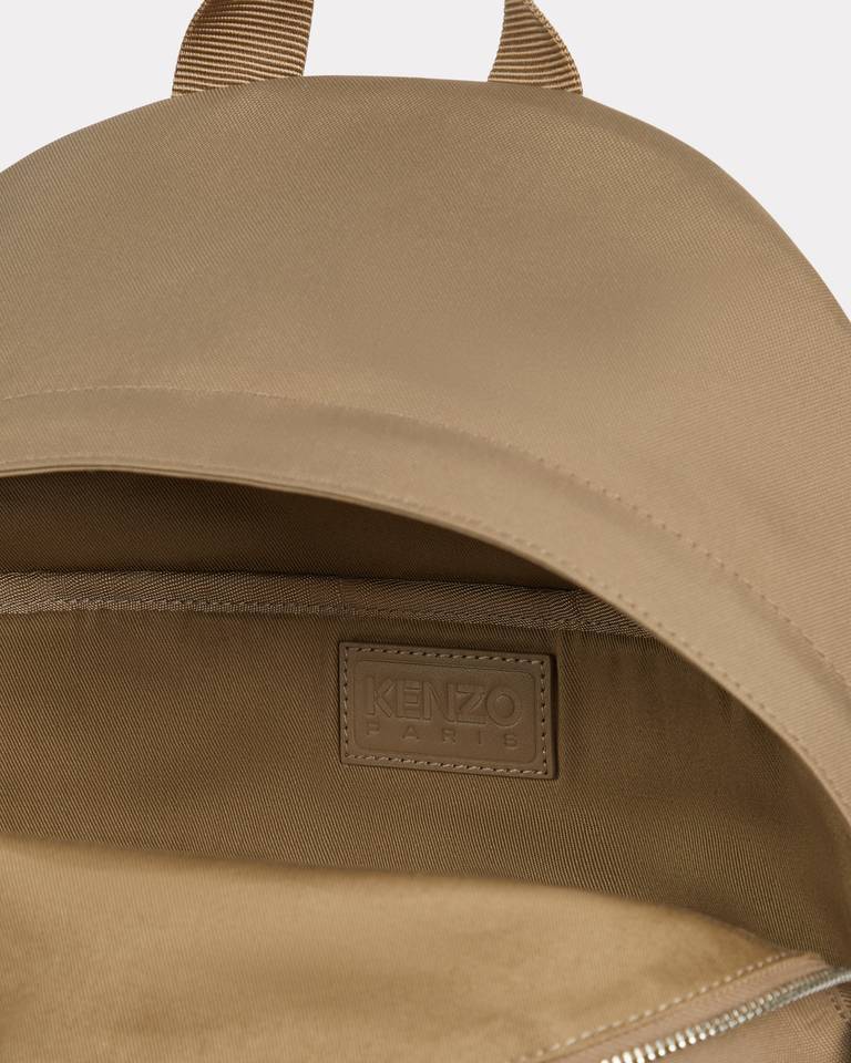 Kenzo Zippered Shoulder Bag In Brown
