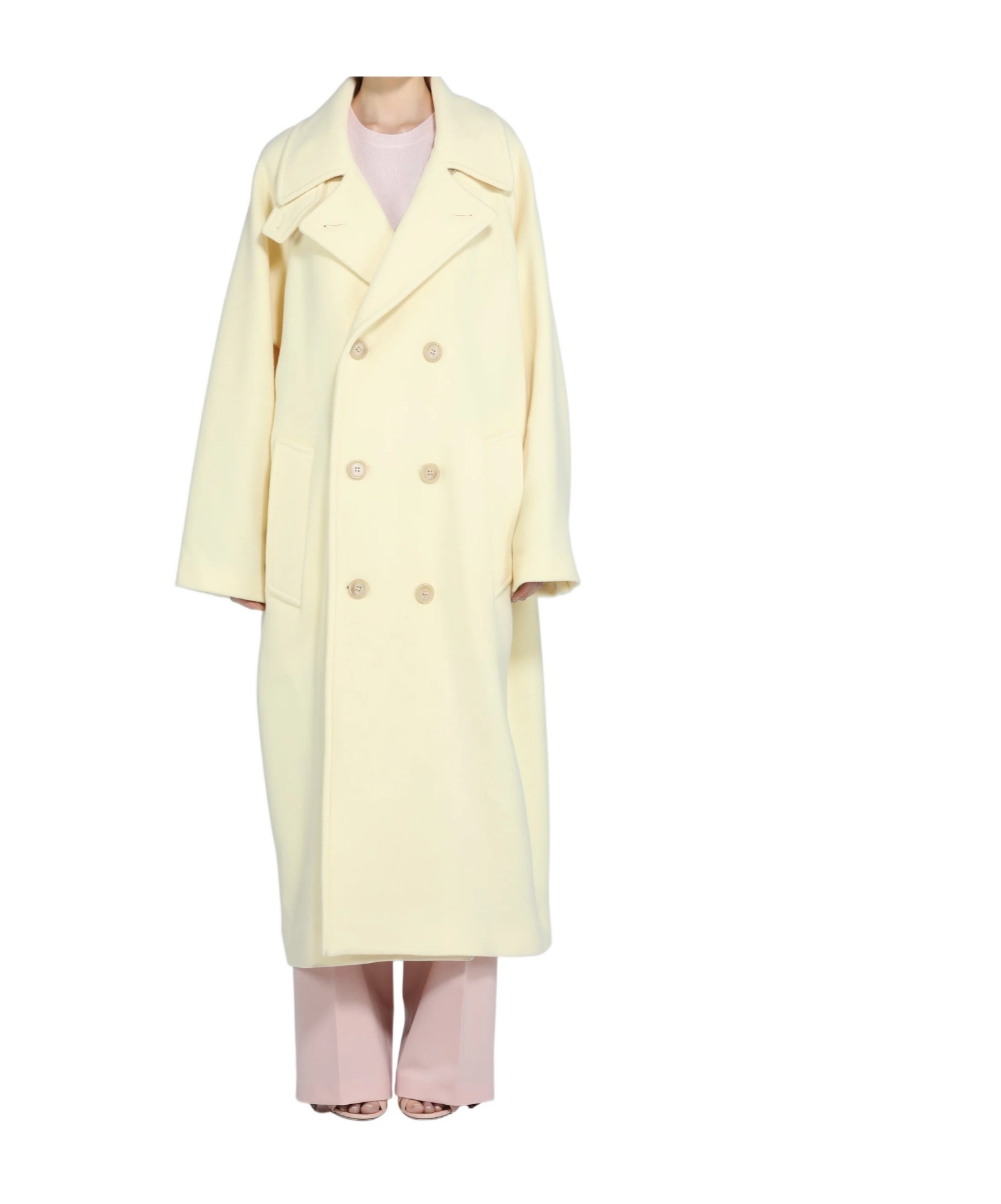 N°21 Double-breasted Coat In Neutral