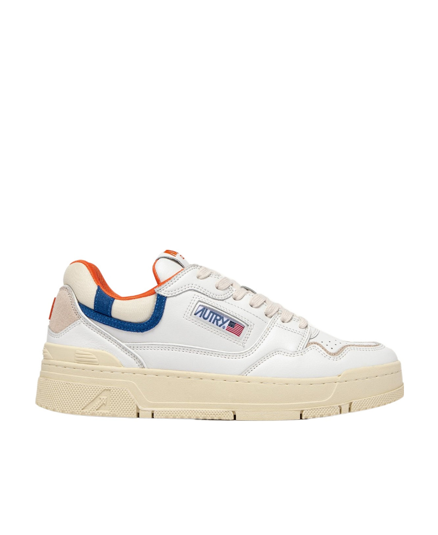 Autry Clc Low-top Panelled Sneakers In White