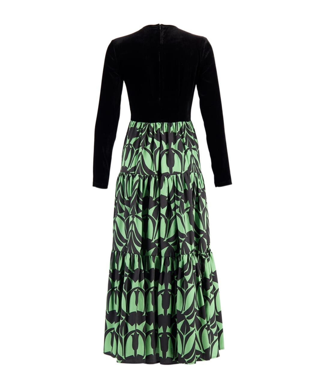 La Doublej Papyrus-print Maxi Dress In Black