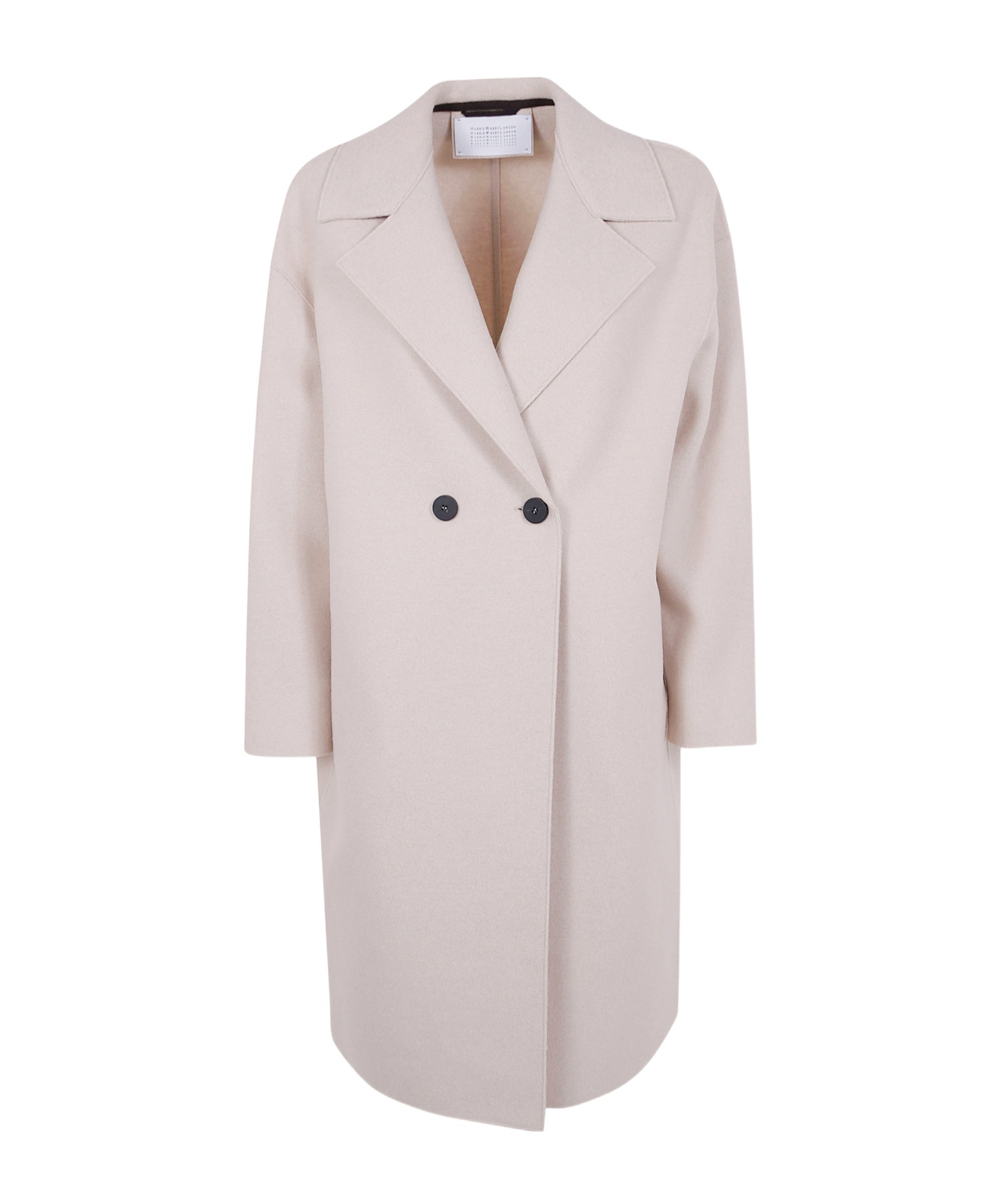 Harris Wharf London Double-breasted Wool Coat In Neutral