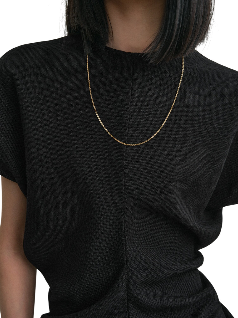 Totême Toteme Women Black Basketweave Slouch Waist Top