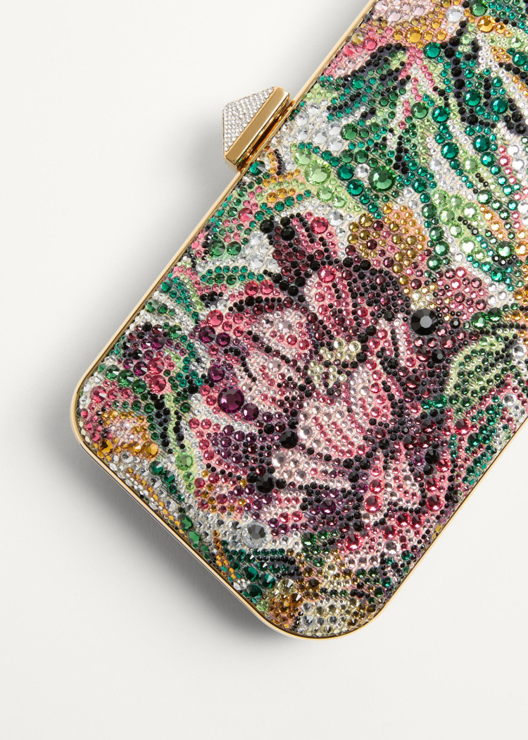 VALENTINO GARAVANI CARRY SECRETS IMITATION DIAMOND EMBROIDERED HANDBAG