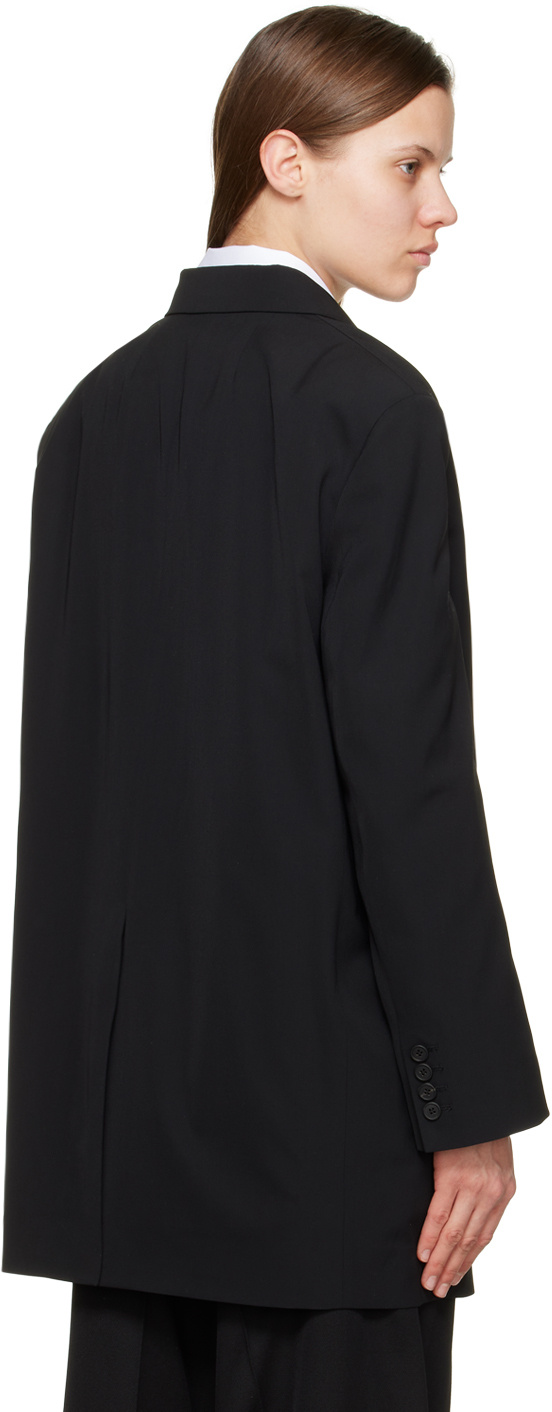 The Row Logo Wool Suit Jacket In Black