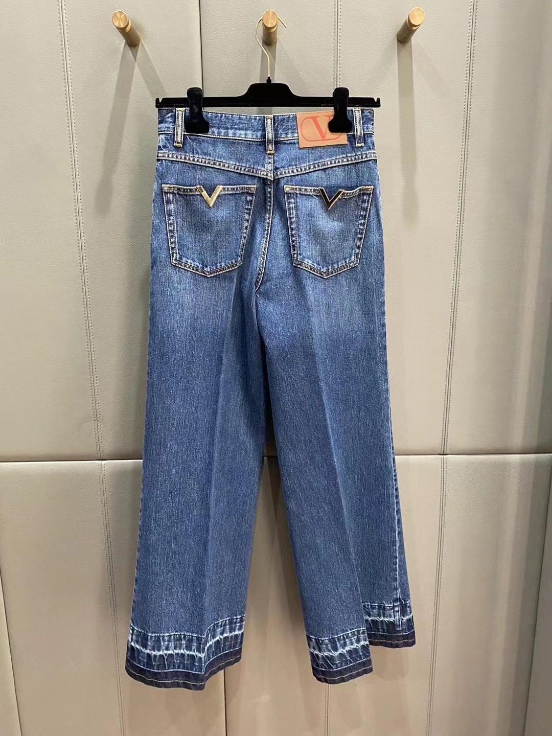 Valentino High-rise Wide-leg Jeans In Blue