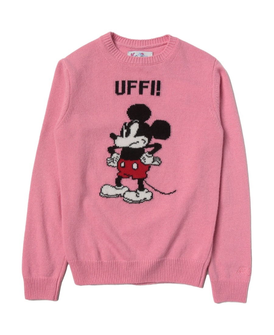 Mc2 Saint Barth Uffi Mickey Knitted Sweater In Pink