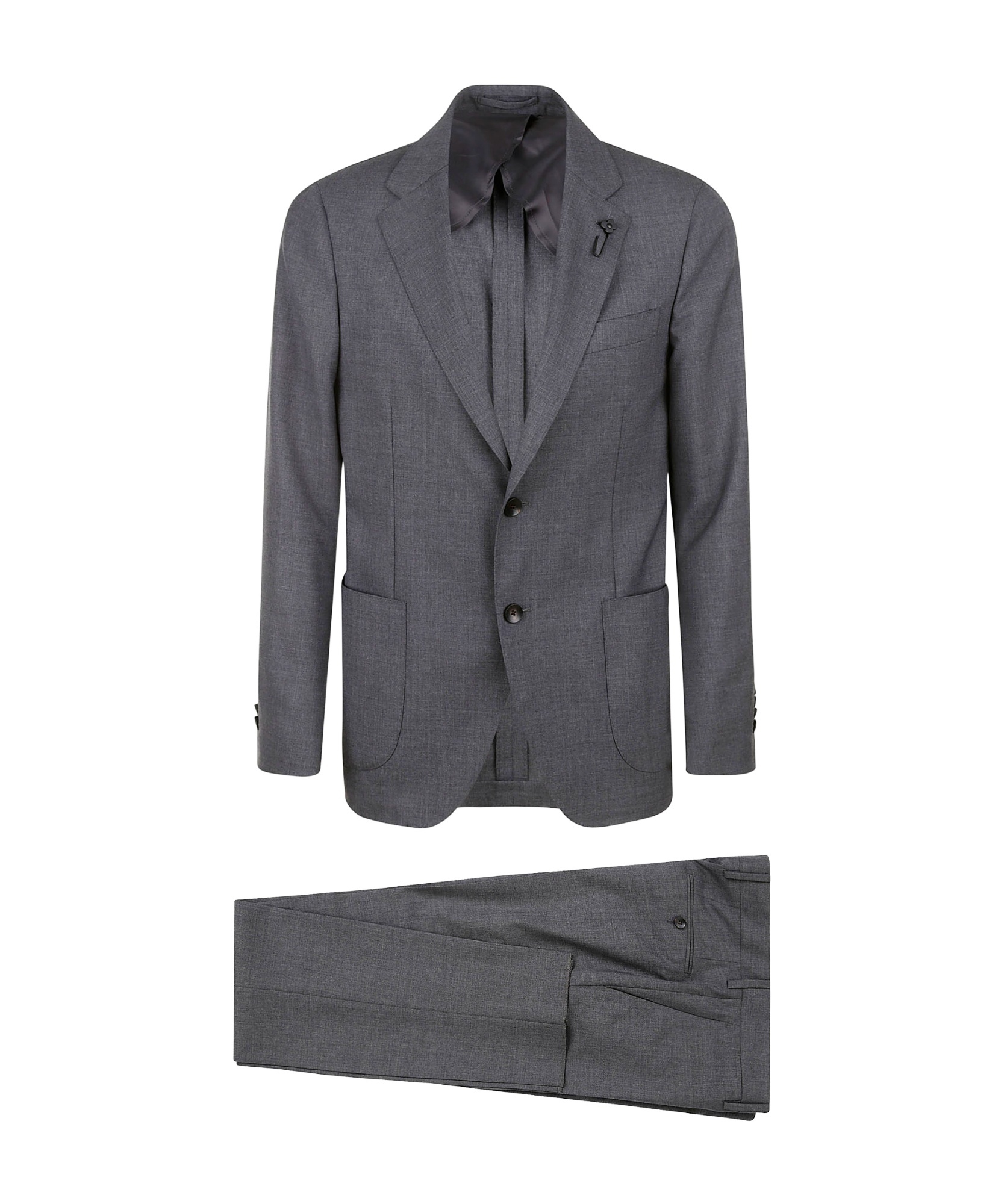 Lardini Long-sleeved Suit In Black