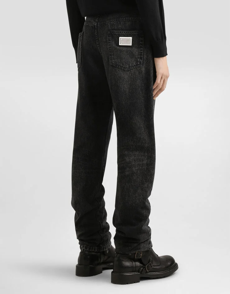 Dolce & Gabbana Trousers With Belt Loops And Contrast Stitching In Multi