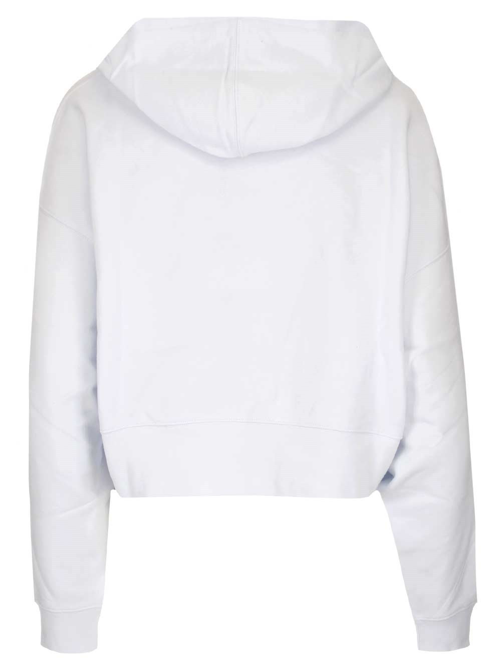 Msgm Woman Sweatshirt Light Grey Size M Cotton In White