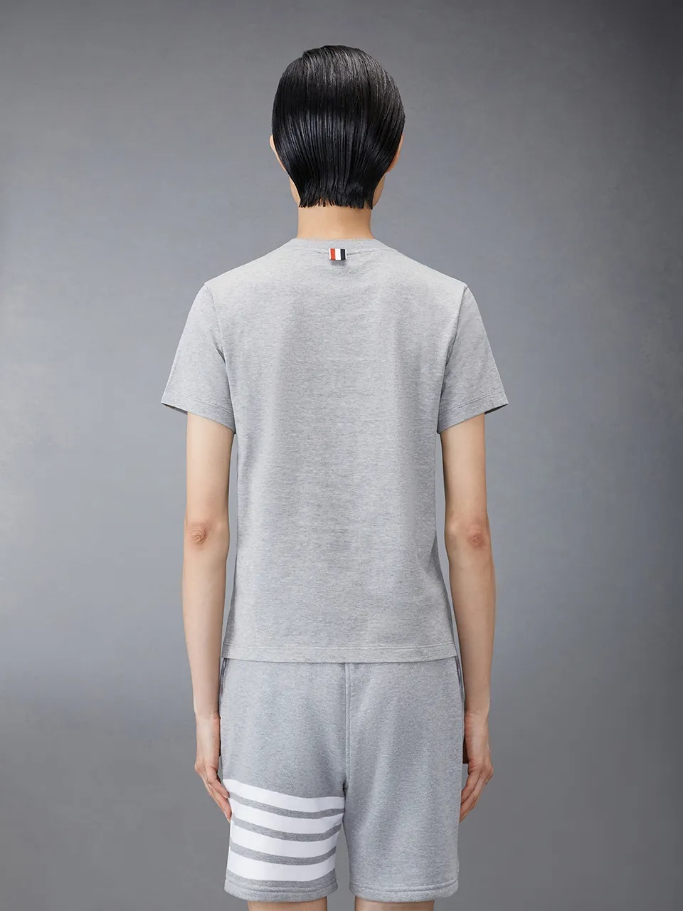 Thom Browne Classic Loopback Pique T-shirt In Gray