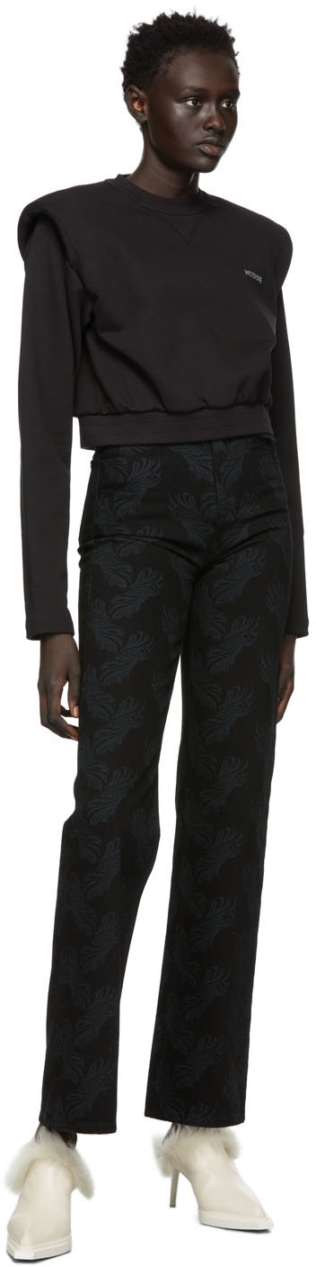 We11 Done Logo Jeans In Black