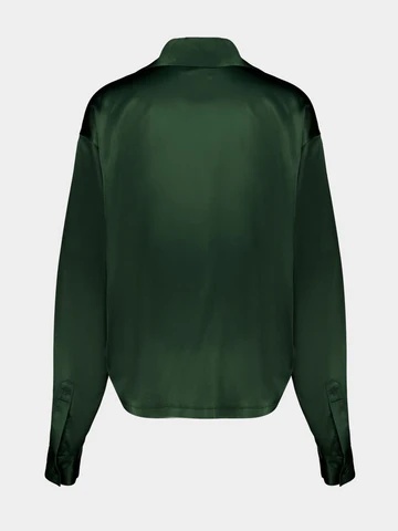 Tom Ford Long-sleeved Blouse In Green