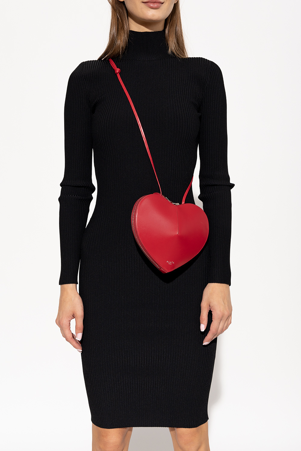 Alaïa Heart-shaped Satchel Bag In Red