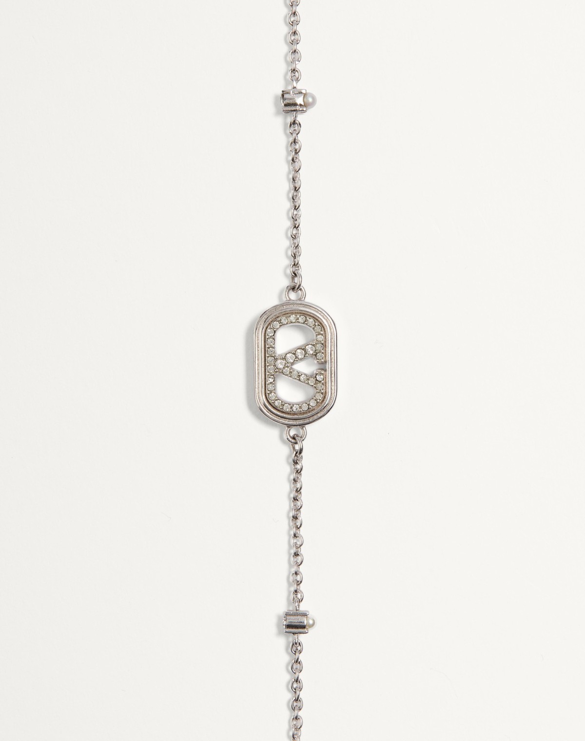 Valentino Logo Bracelet In White