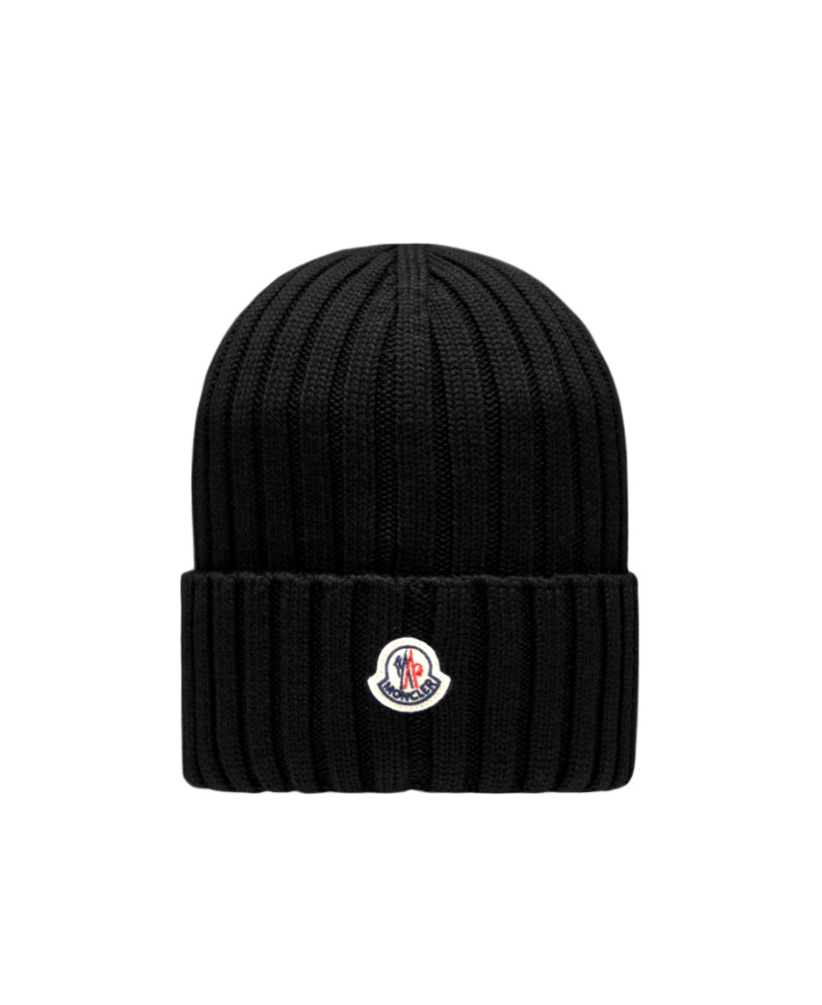MONCLER MONCLER LOGO PATCH BEANIE