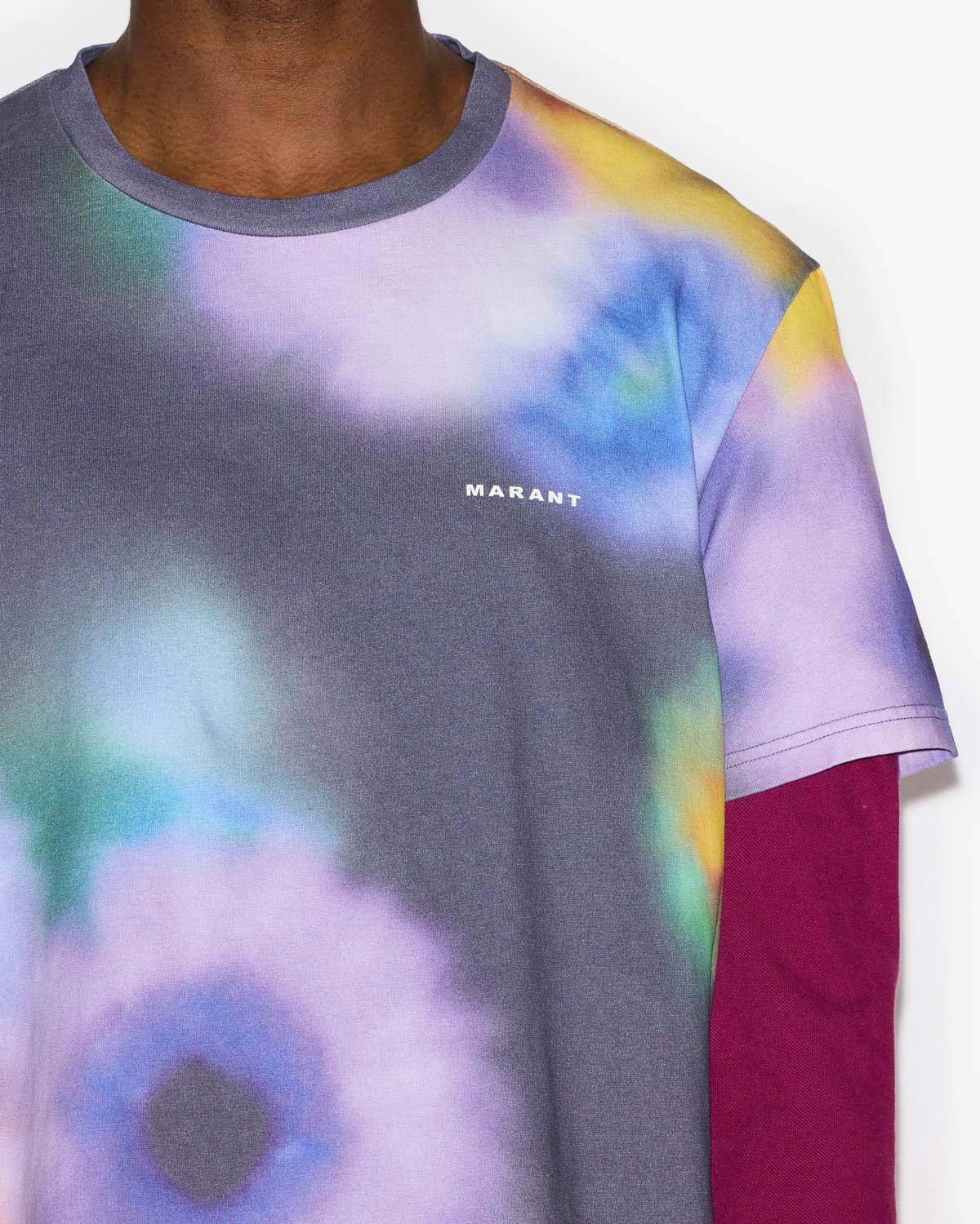 Isabel Marant Blur-effect Logo-print T-shirt In Gray
