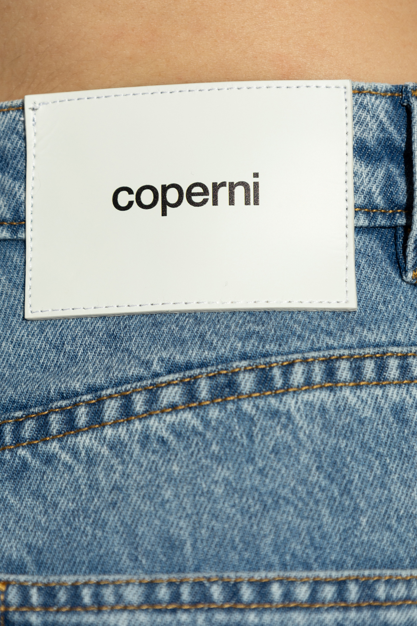 Coperni Studded Rigid High-rise Wide-leg Jeans In Blue