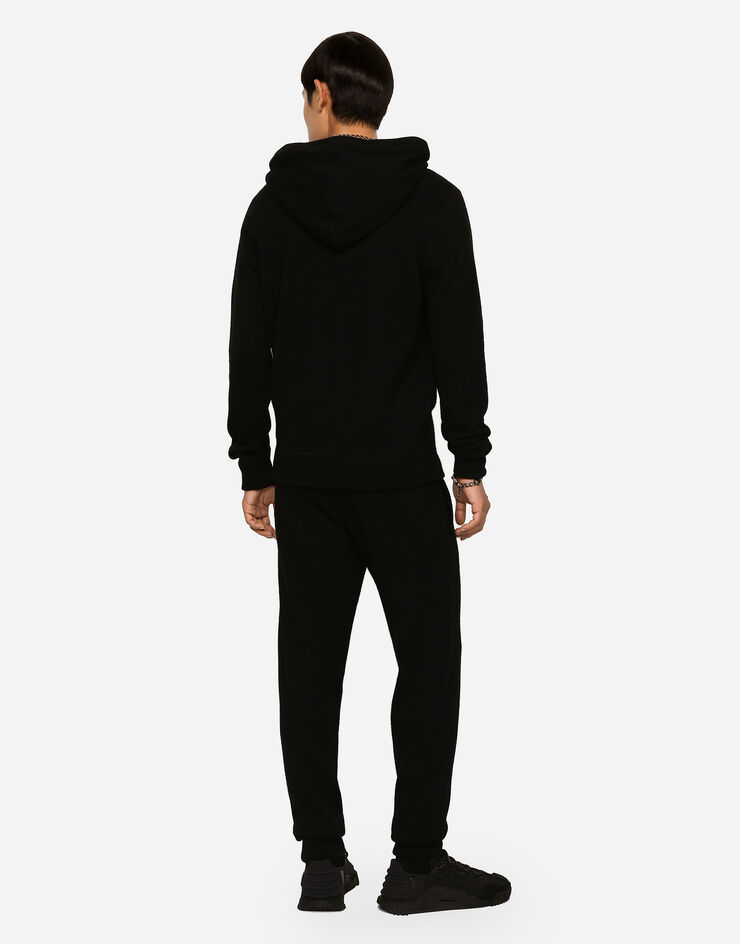Dolce & Gabbana Dg Essentials Knitted Track Pants In Black