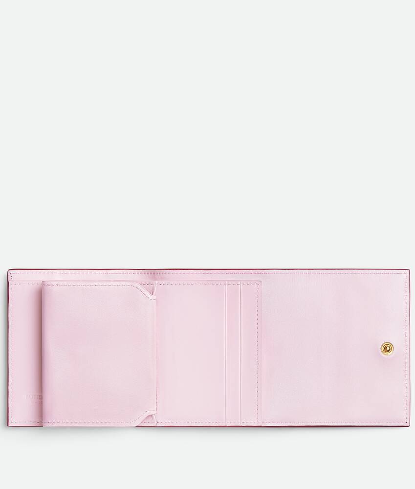 Bottega Veneta Weaving Three-fold Wallet In Red