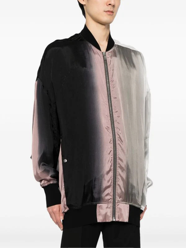 Rick Owens Long-sleeved Zipper Casual Jacket In Black