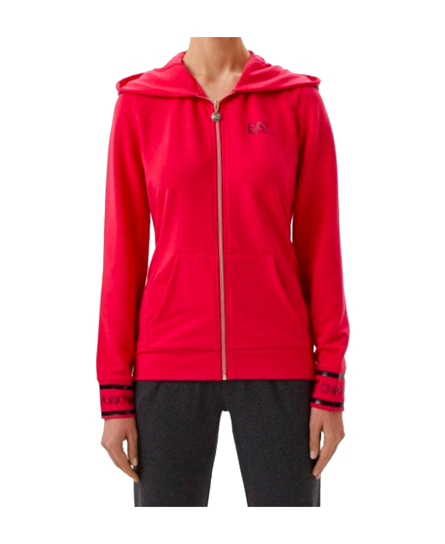 EA7 HOODED ZIPPER SWEATER